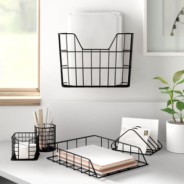 Bostein Metal Desktop Organizer Set